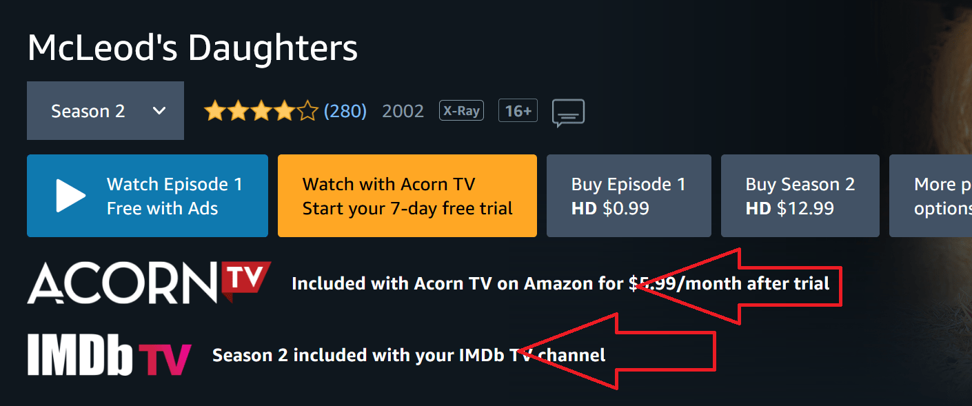 Why did commercials start on McLeod's Daughters? I Pay Acorn to stream