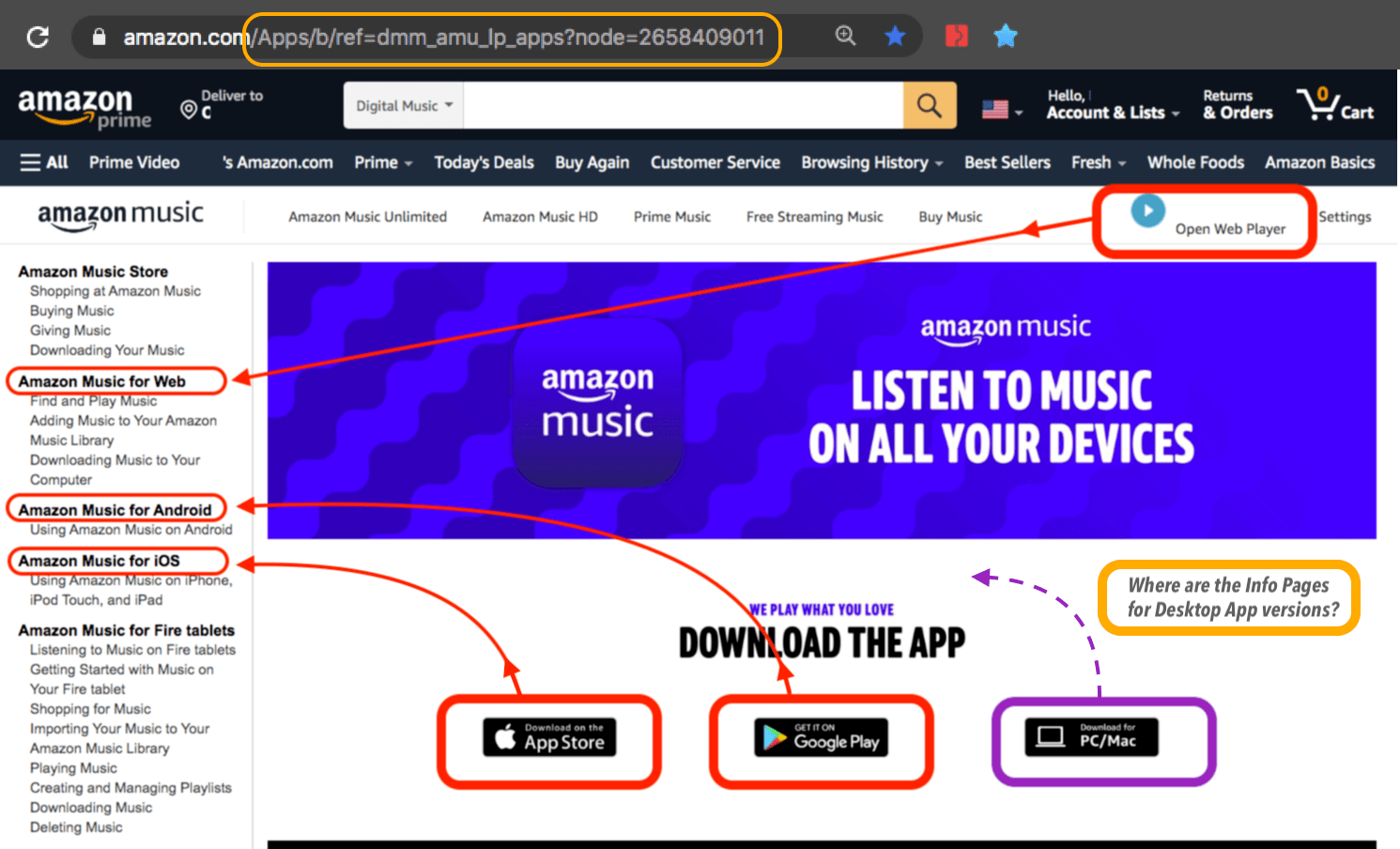 Does Amazon Music Unlimited Desktop App for Mac provide a CHANGE LOG or
