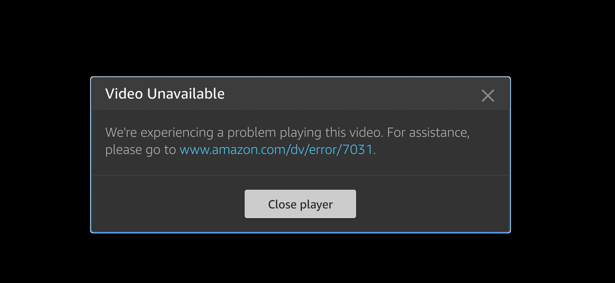 Video player not working