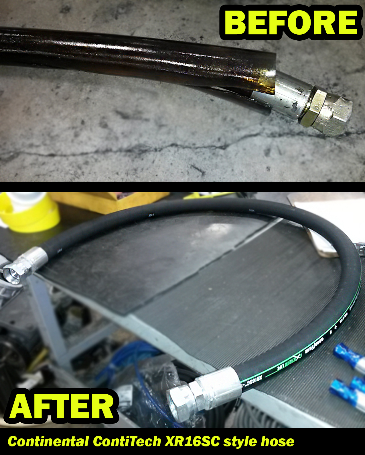 Custom hydraulic high temp hose fabrication