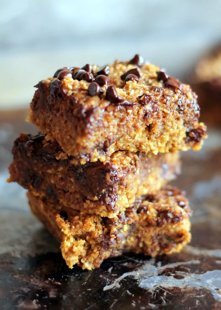 Healthy Pumpkin Chocolate Chip Oat Bars Ambitious Kitchen