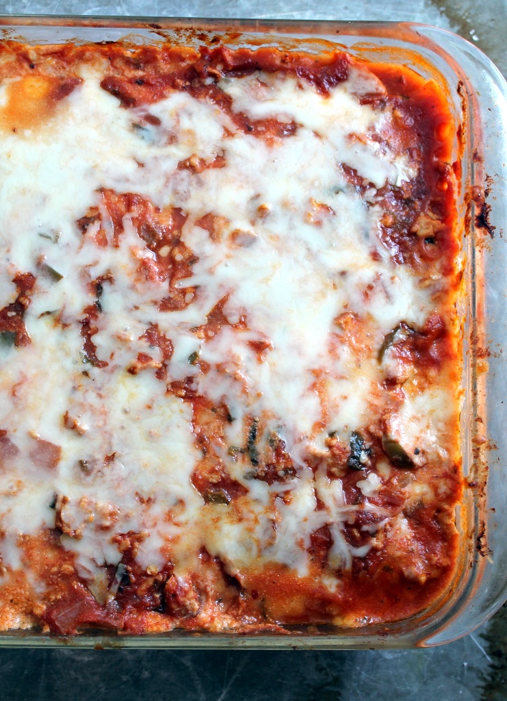 Low Carb Zucchini Lasagna with Spicy Turkey Meat Sauce Ambitious Kitchen