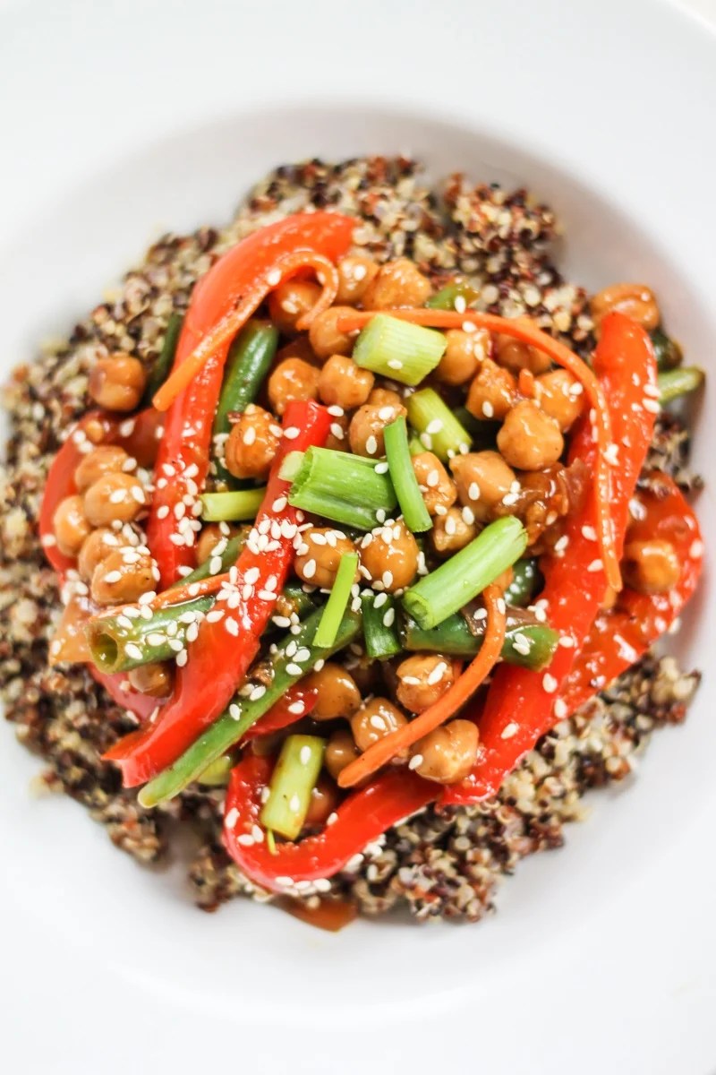 Healthy SesameOrange Ginger Chickpea StirFry Ambitious Kitchen