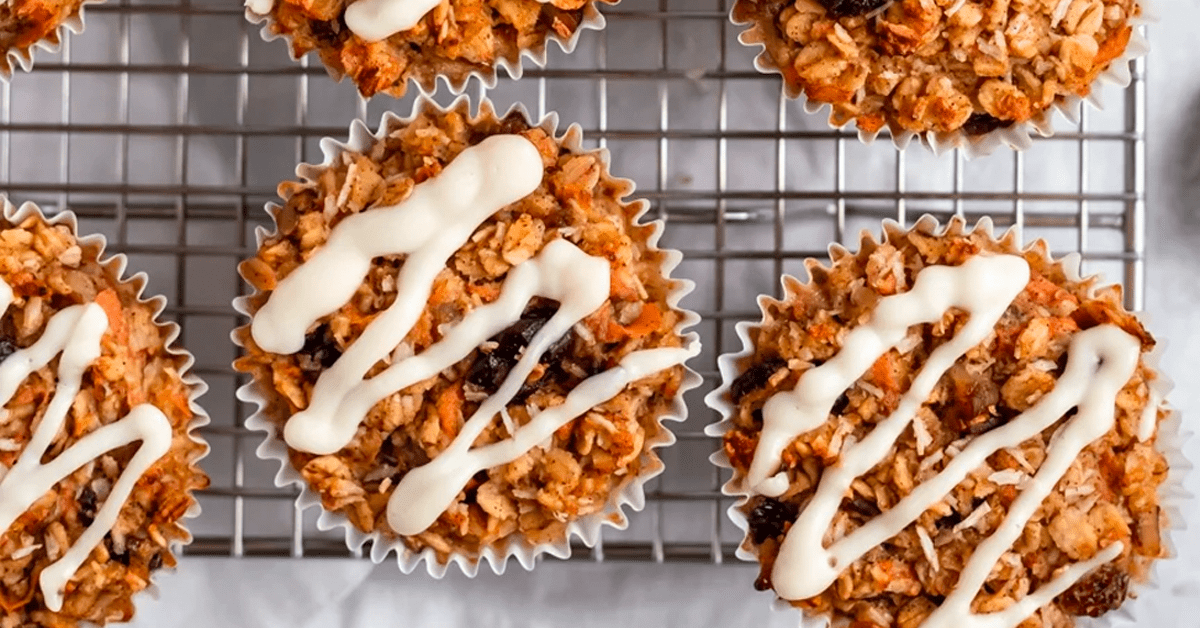 Carrot Cake Baked Oatmeal Cups Ambitious Kitchen