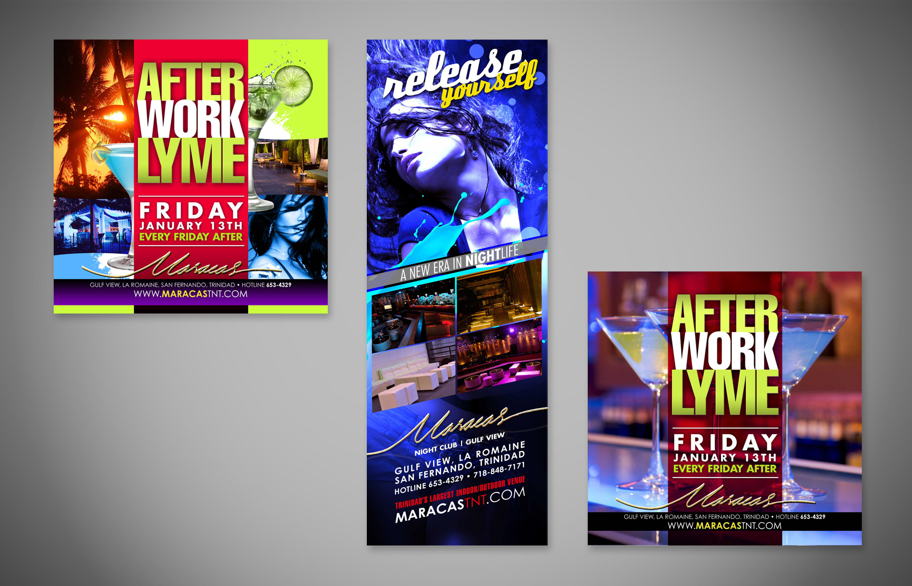 Maracas Night Club Promotional Flyers AM Creative Group
