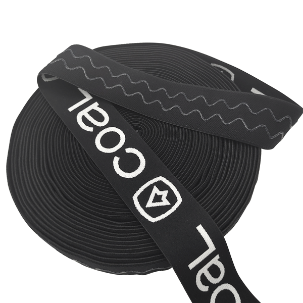 Non Slip Two Line Zig Zag Wave Silicone Jacquard Elastic