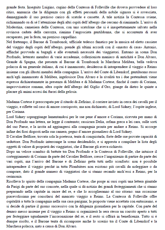 El viaje a Reims Trama y libreto Radio Ameria