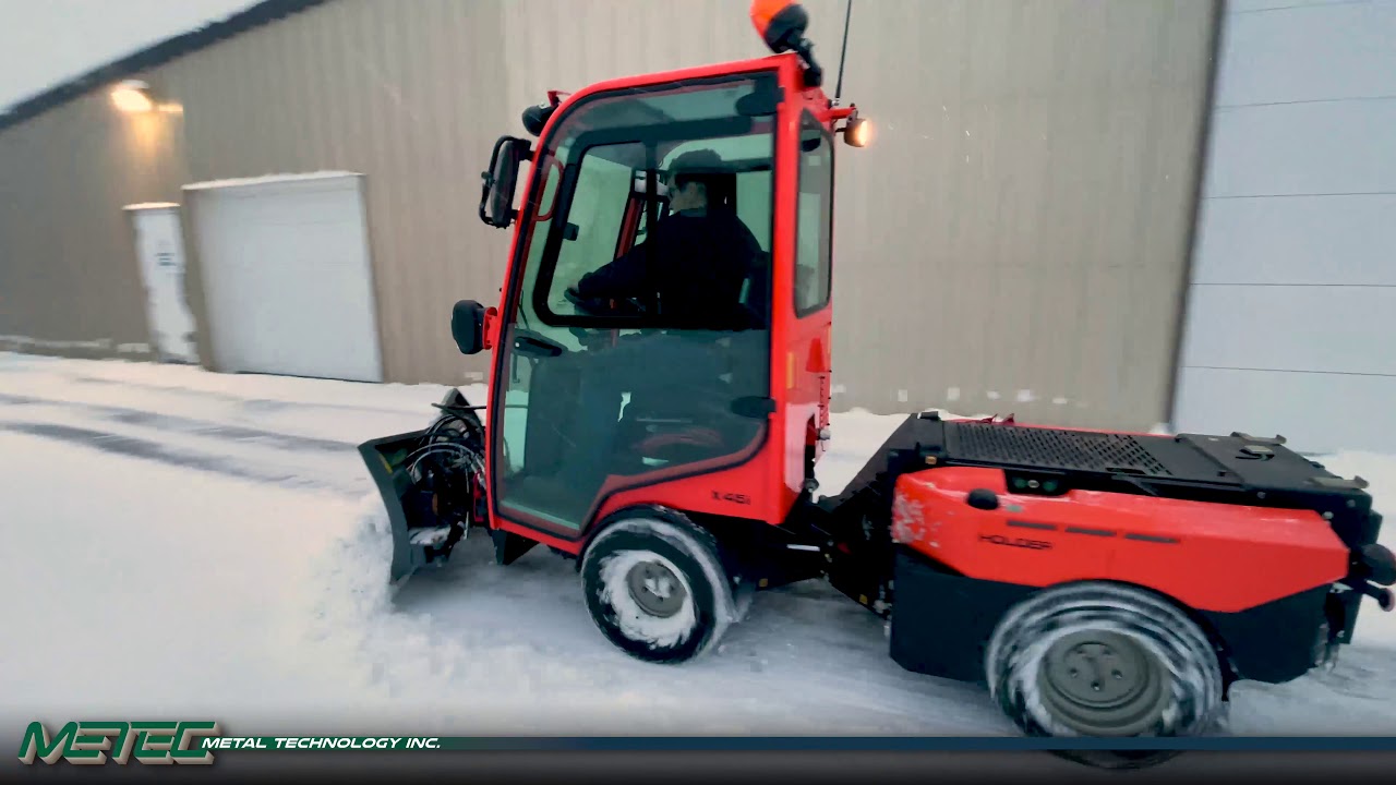 Holder Tractors Presents the New Metec 47'' Folding VPlow on a Holder