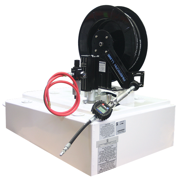Reel/Pump/Meter Packages for Bulk Oil Tanks American Lubrication