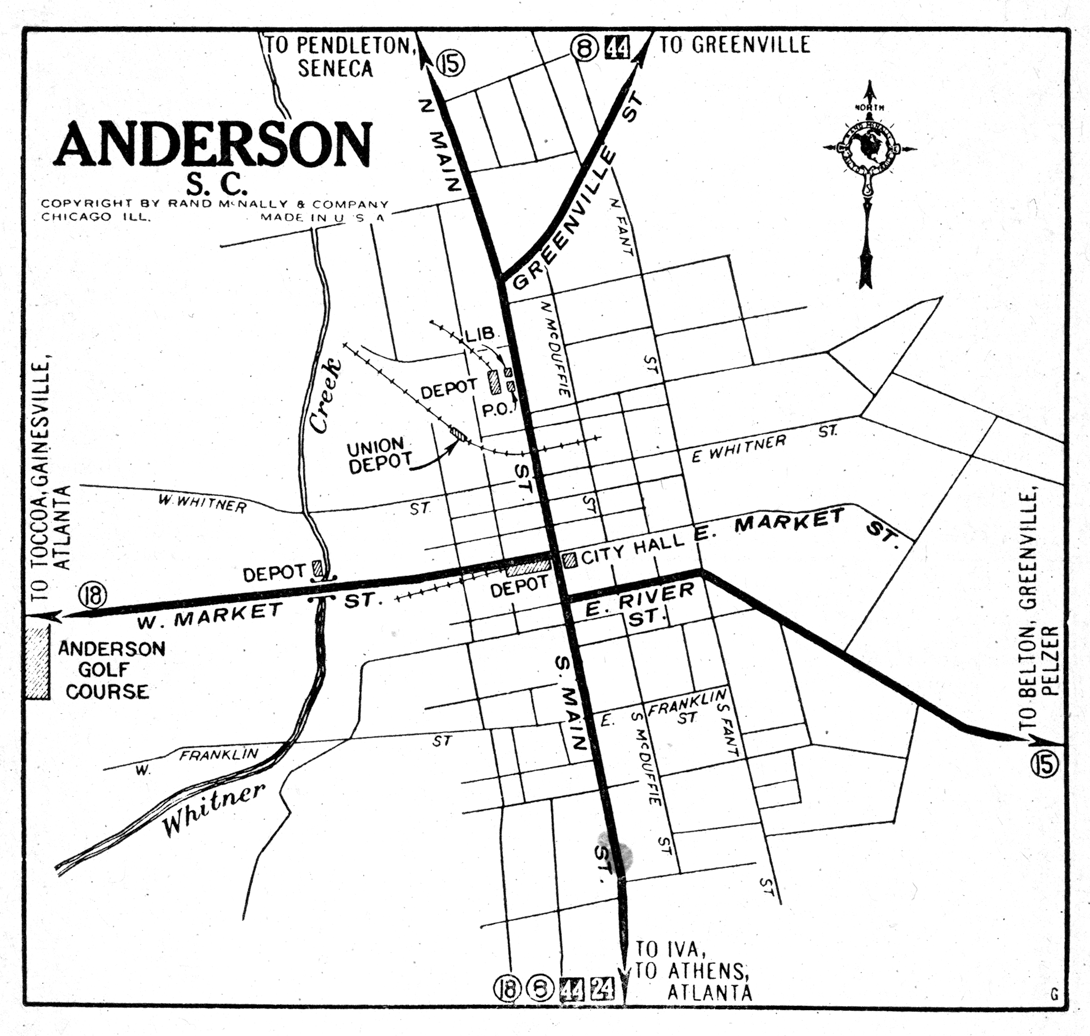 South Carolina City Maps at