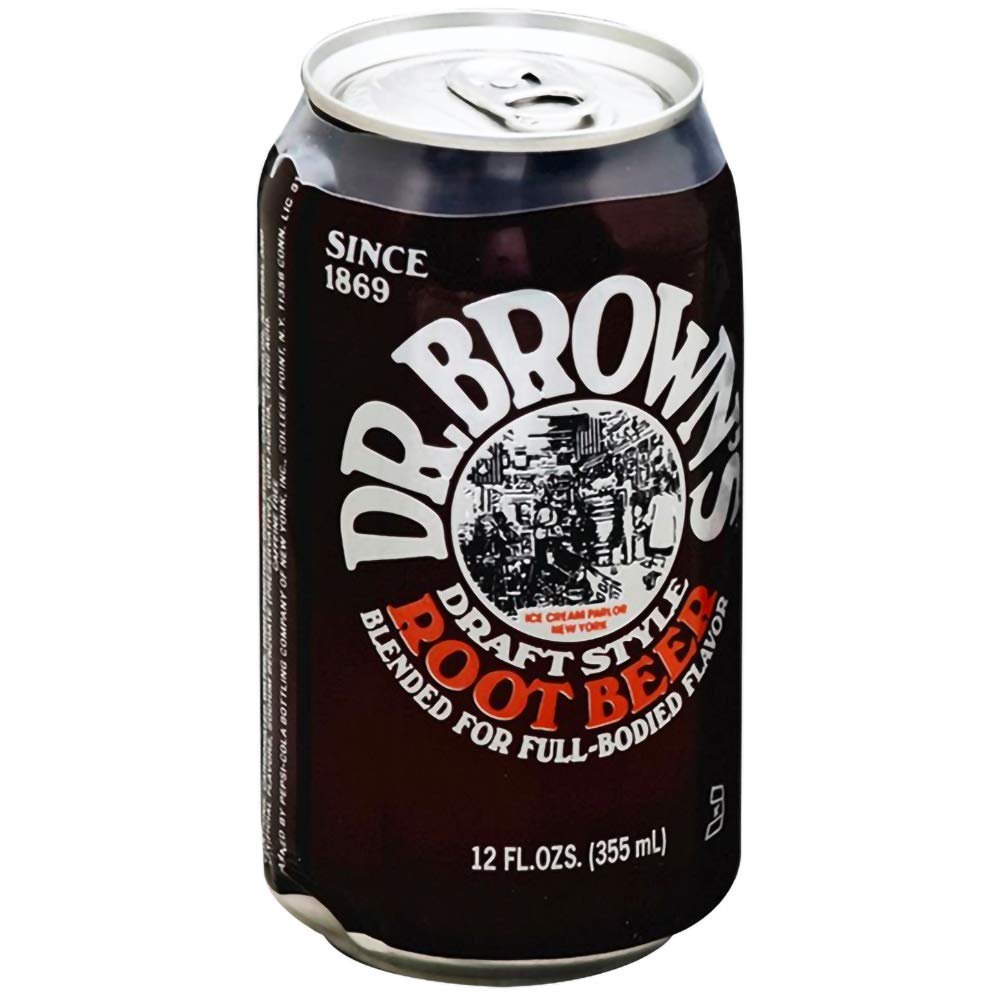 Dr. Brown’s Root Beer Soda 12oz, (355ml), 12 Pack Cans American Soda