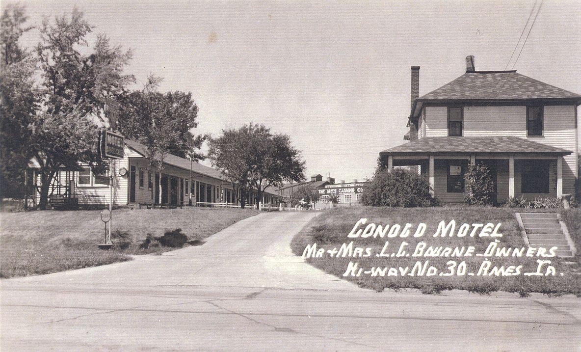 Lincoln Highway Conoco Motel Ames History Museum