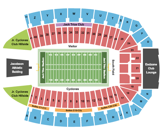 Jack Trice Stadium Seating Chart | Jack Trice Stadium | Ames, Iowa