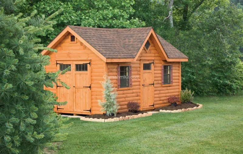 Log Cabin Heritage Sheds Amish Mike Amish Sheds, Amish Barns, Sheds