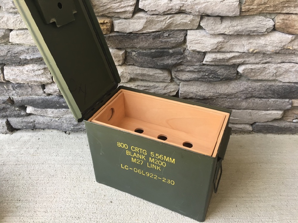Ammodor Tactical Humidors Ammo Can Cigar Humidors The Fat 50 with Tray