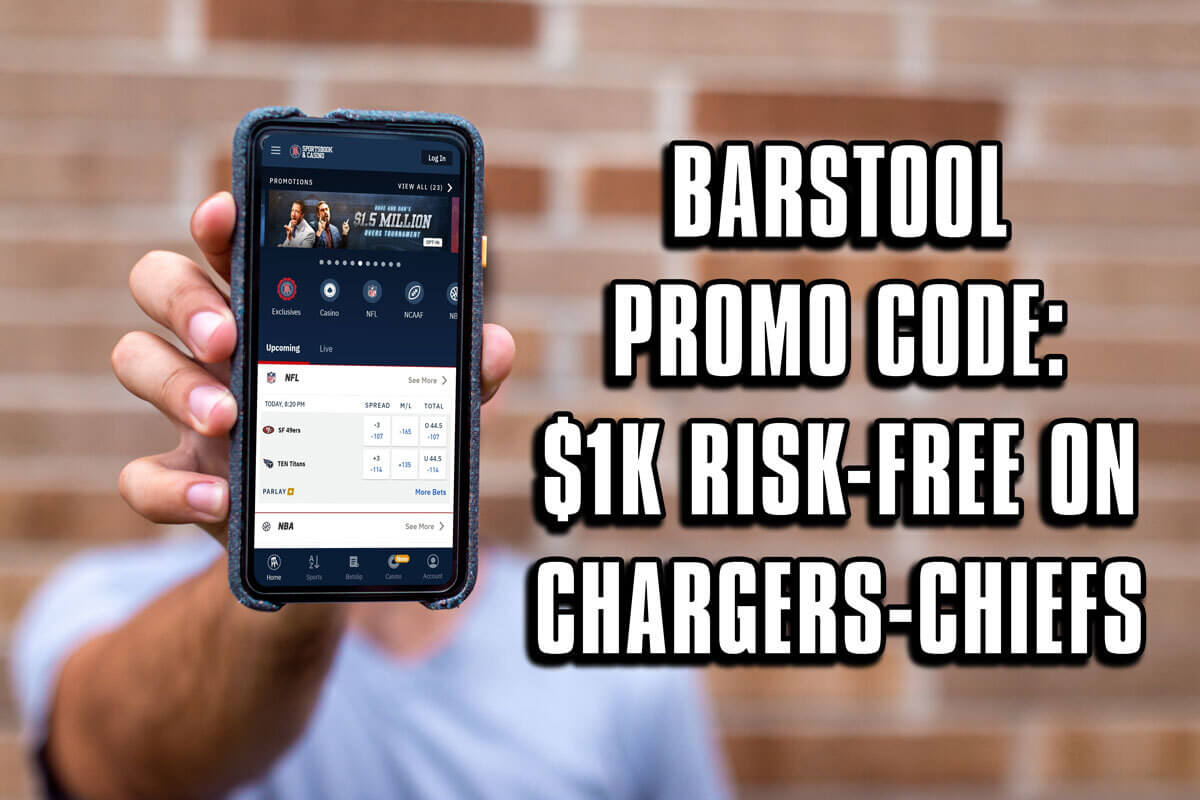 Barstool Sportsbook promo code MLB, ChargersChiefs brings 1K risk