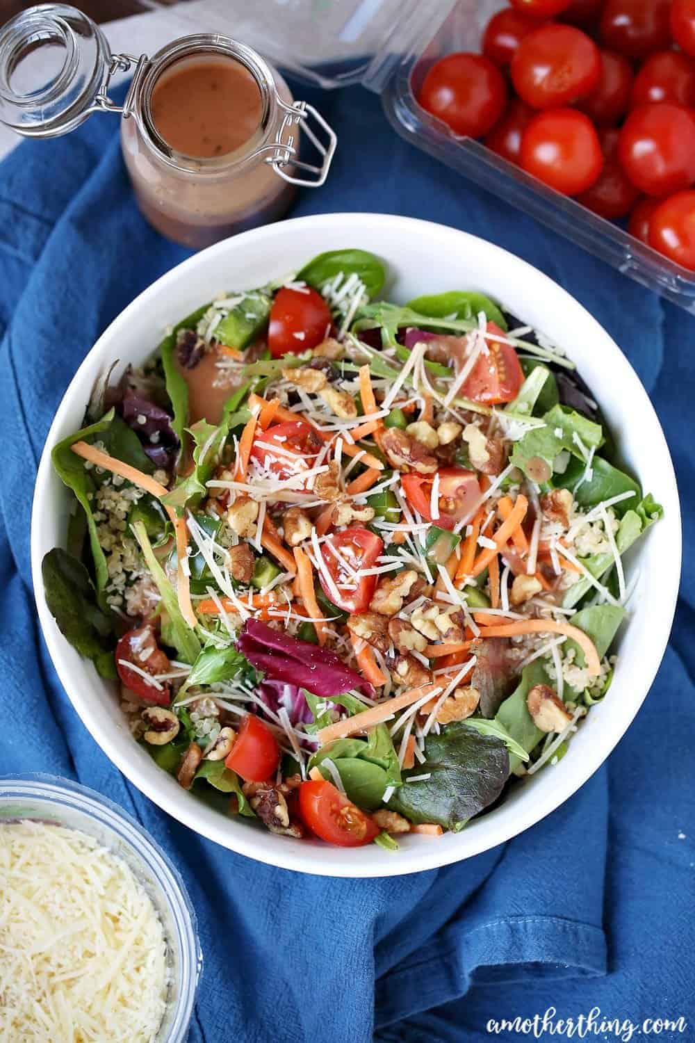 Healthy Quinoa Salad with Creamy Balsamic Dressing It's A Mother Thing