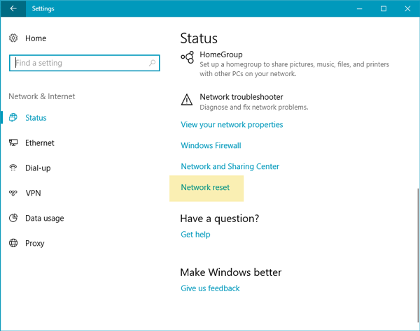 Local area connection doesn't have a valid IP configuration error on