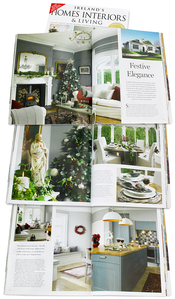 Pages 78 to 86 in the December 2014 issue of Ireland's Homes Interiors & Living magazine