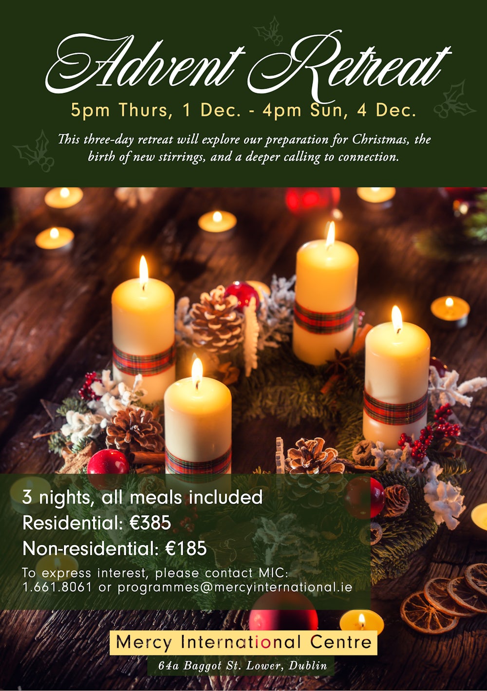 Advent Retreat Mercy International Centre AMRI