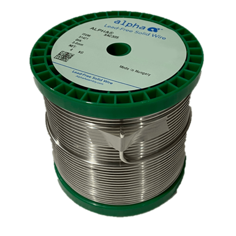 ALPHA Solid feed wire SAC305 2mm 3mm AMS Lrd