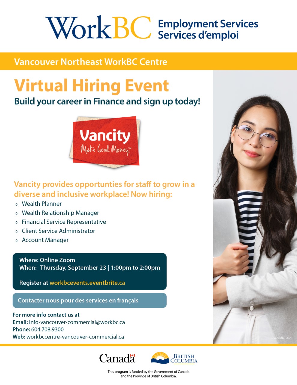 MOSAIC WorkBC Vancouver Northeast Job Fair With Vancity AMSSA