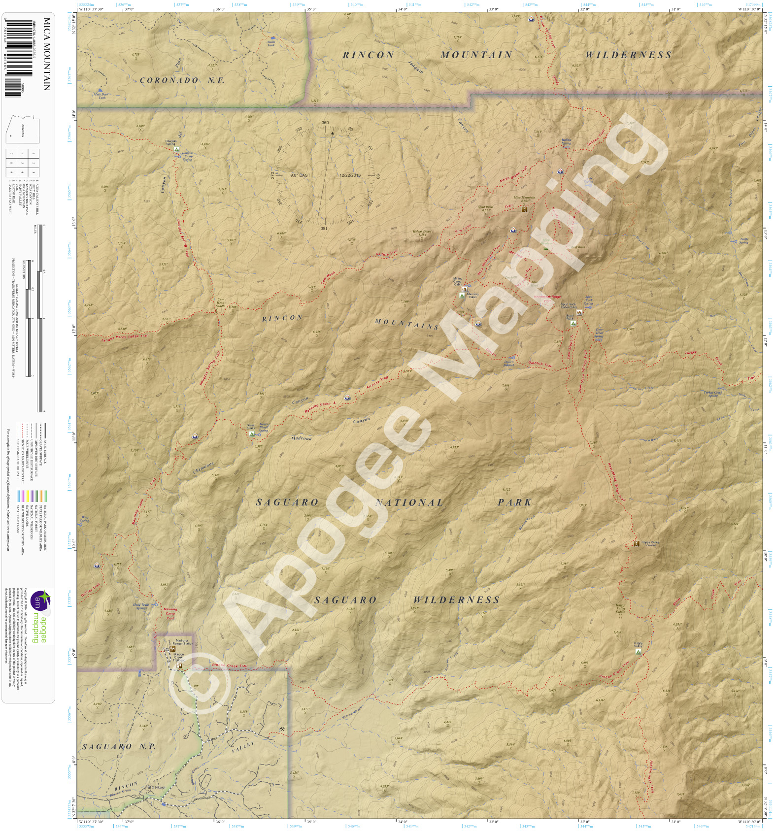 Mica Mountain, AZ amTopo by Apogee Mapping, Inc.