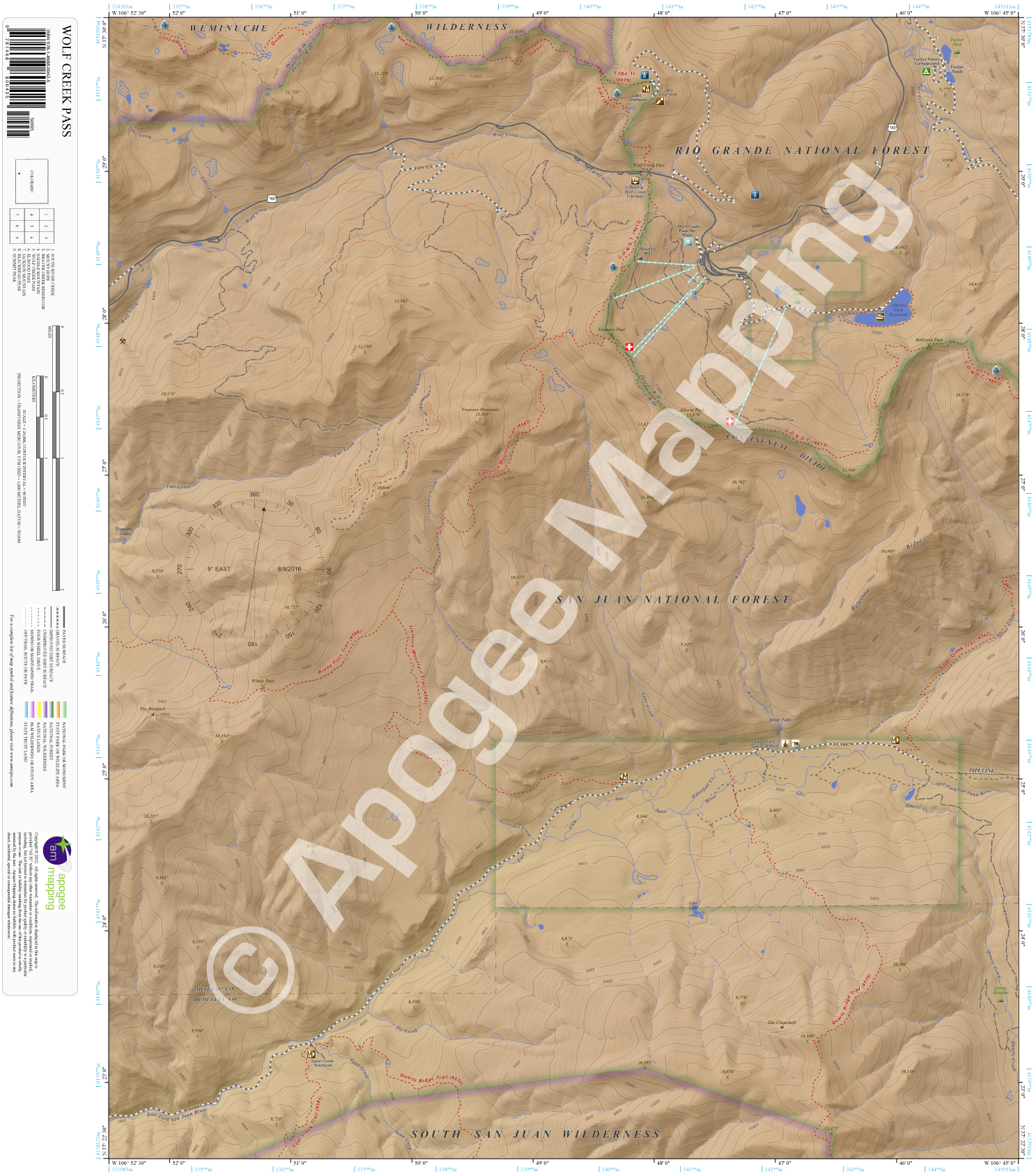 Wolf Creek Pass, CO amTopo by Apogee Mapping, Inc.
