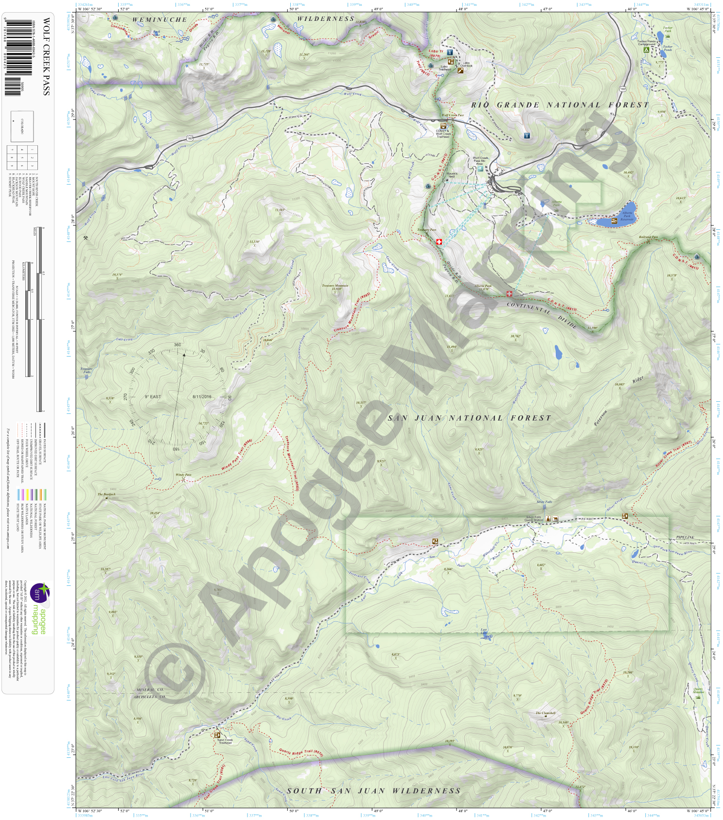 Wolf Creek Pass, CO amTopo by Apogee Mapping, Inc.