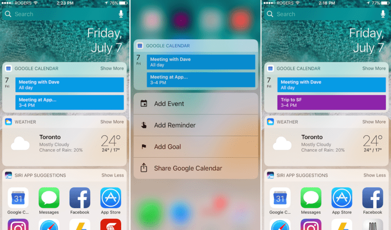 iOS用GoogleカレンダーでTodayウィジェットを追加 Around Mobile World