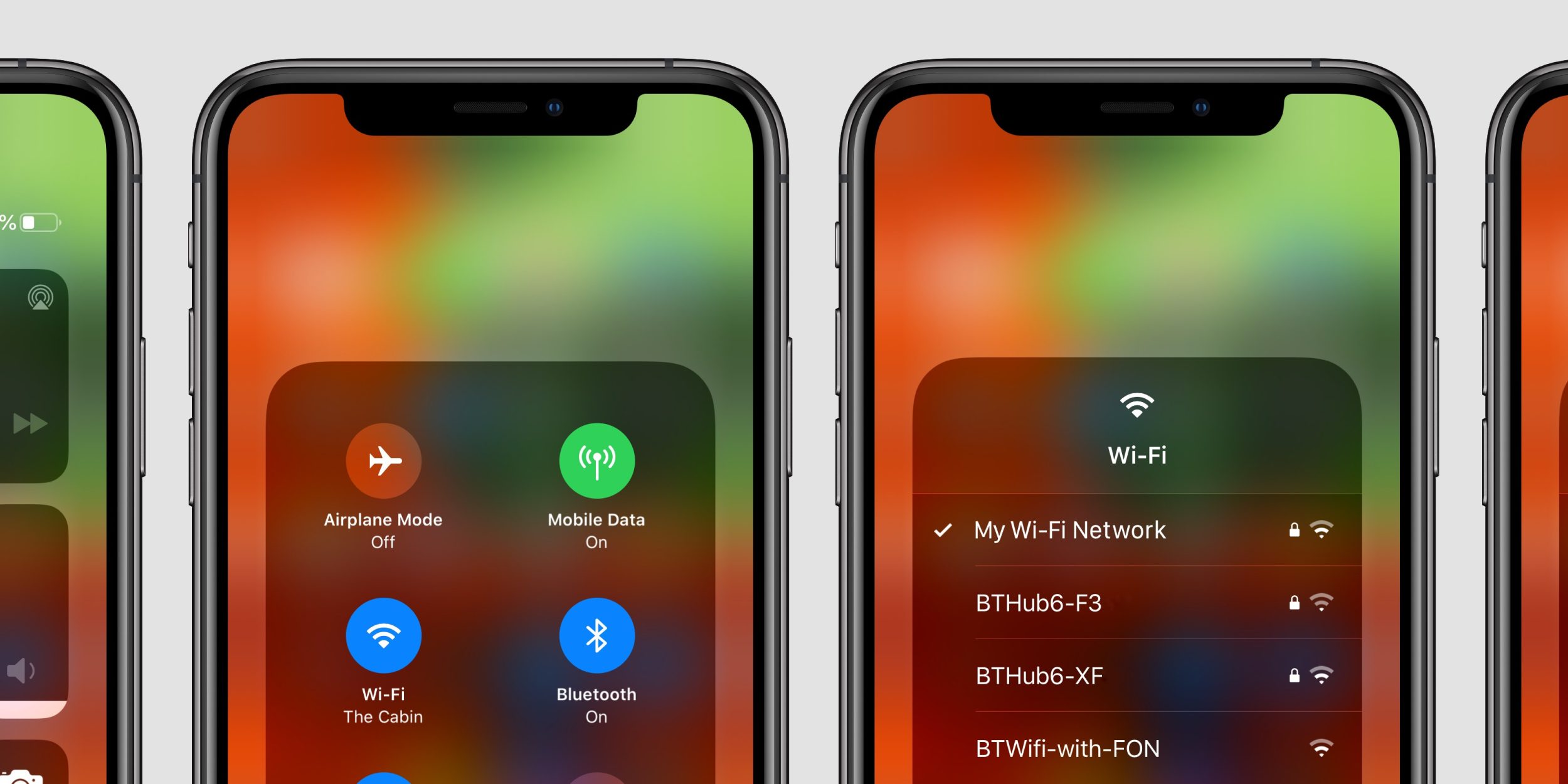 iPhoneとiPadでコントロールセンターからWiFiネットワークを切り替える方法 Around Mobile World
