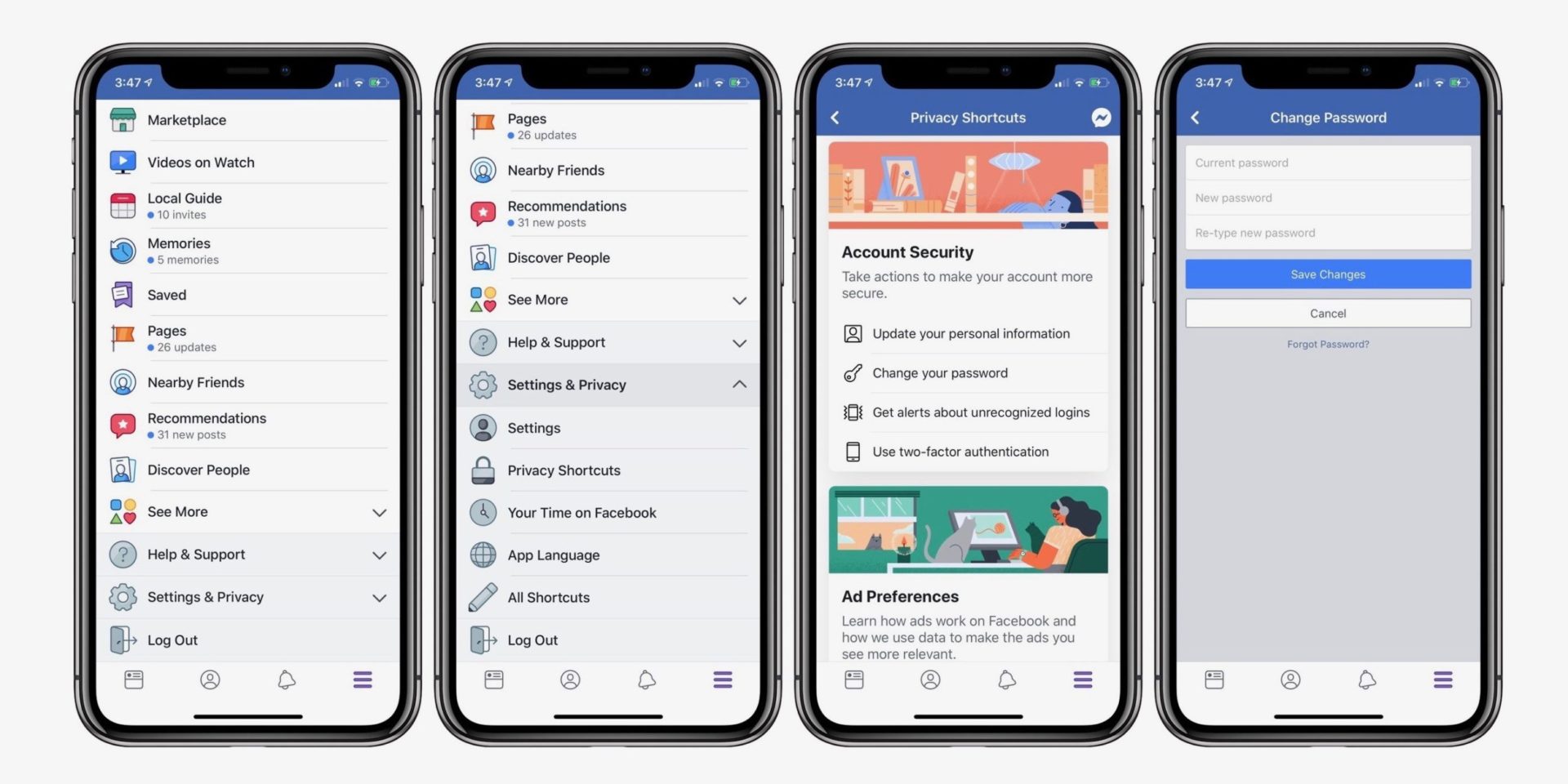 iPhoneでFacebookのパスワードを変更する方法 Around Mobile World