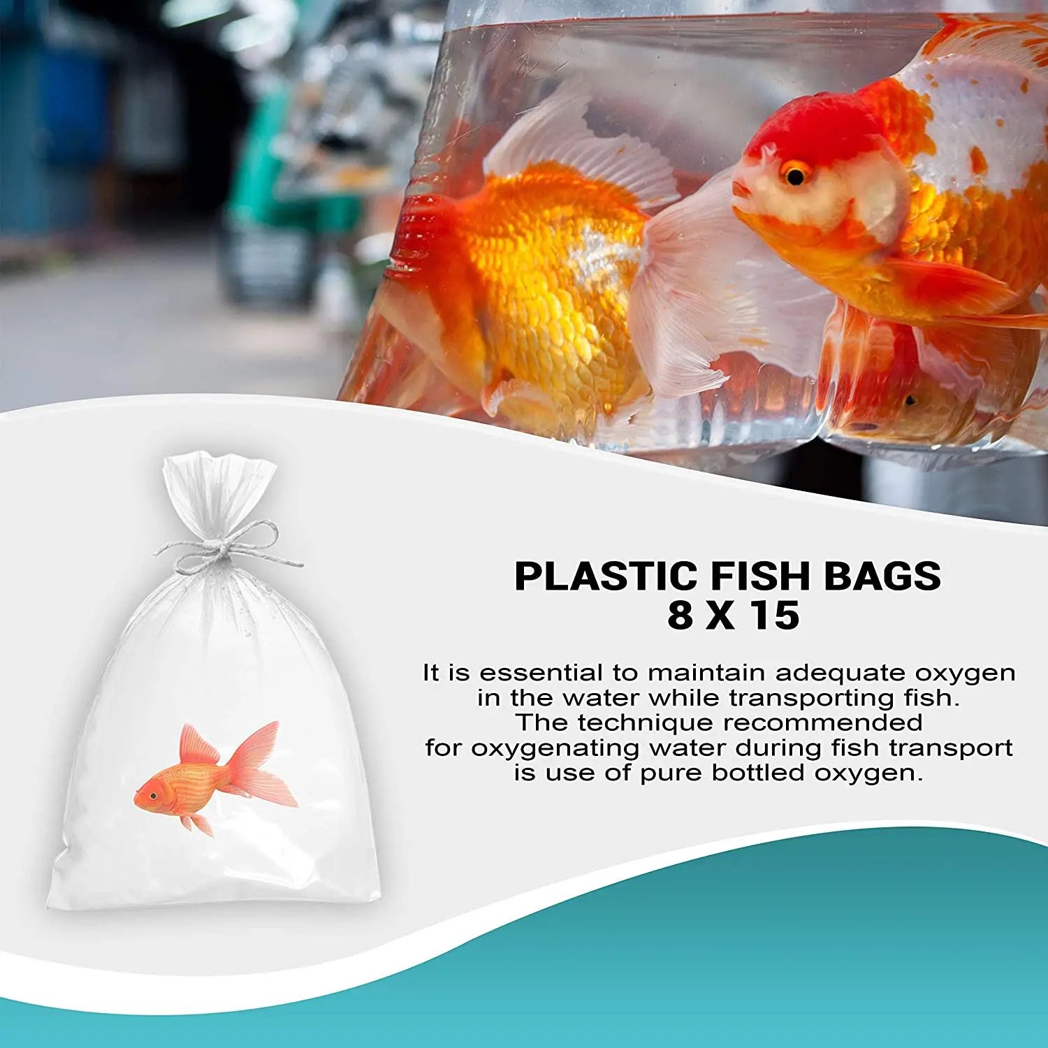 Aquariums & Accessories 20 ALFA Fishery Bags Leak Proof Clear Plastic