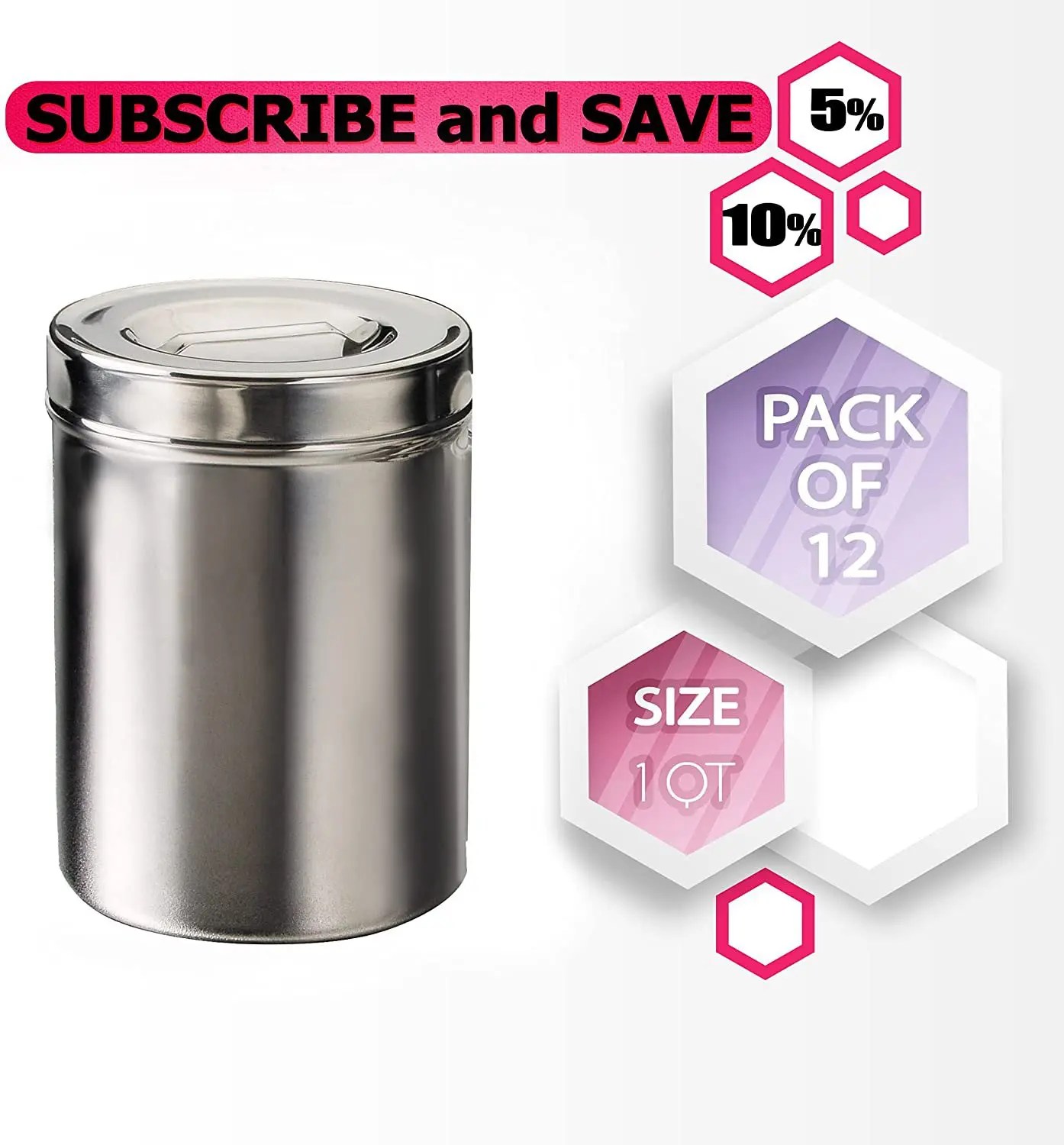 👉 Buy Stainless Steel Dressing Jars 1 qt /w Lid
