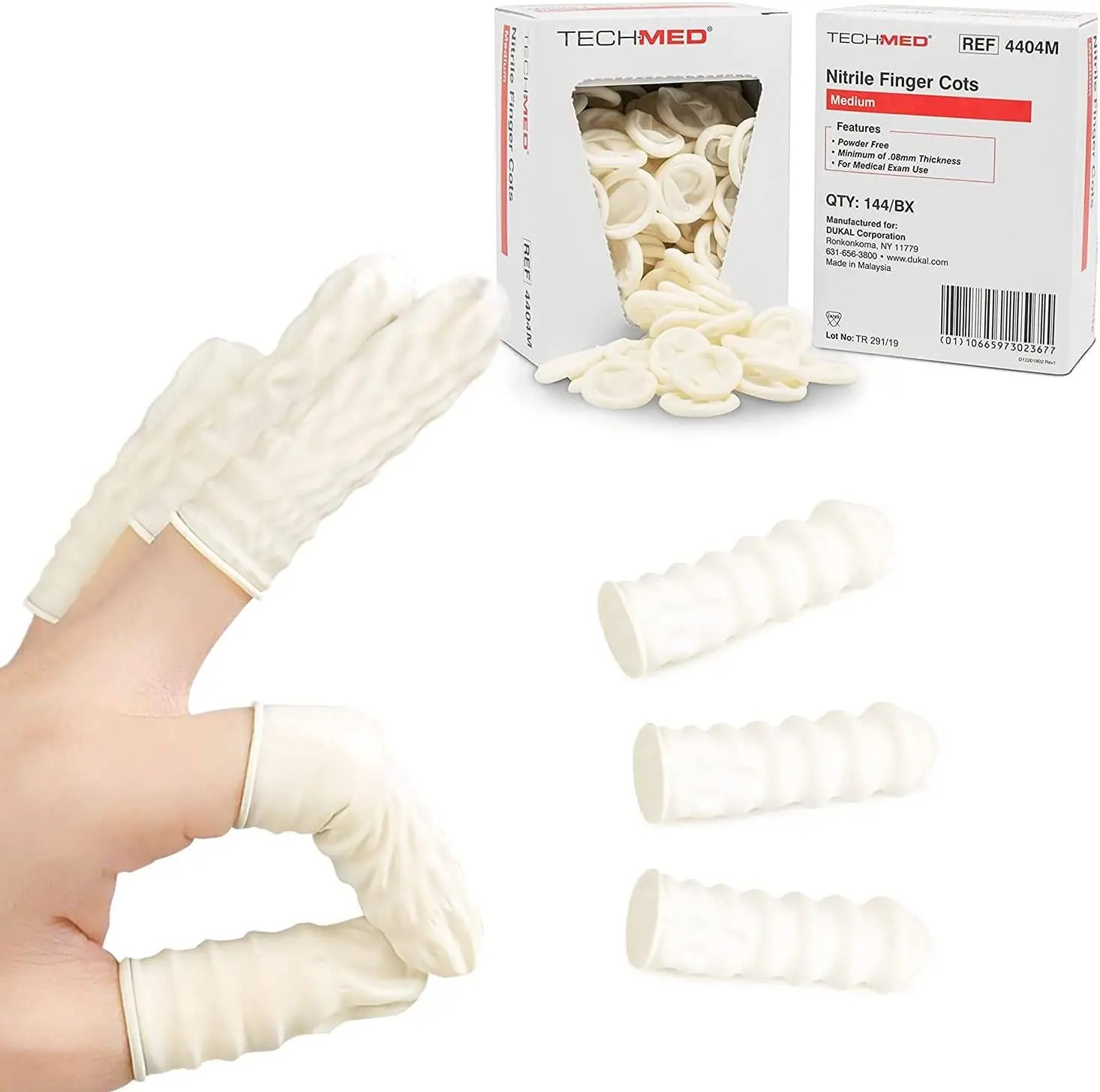 Buy 144 Durable Nitrile Finger Cots Large PowderFree