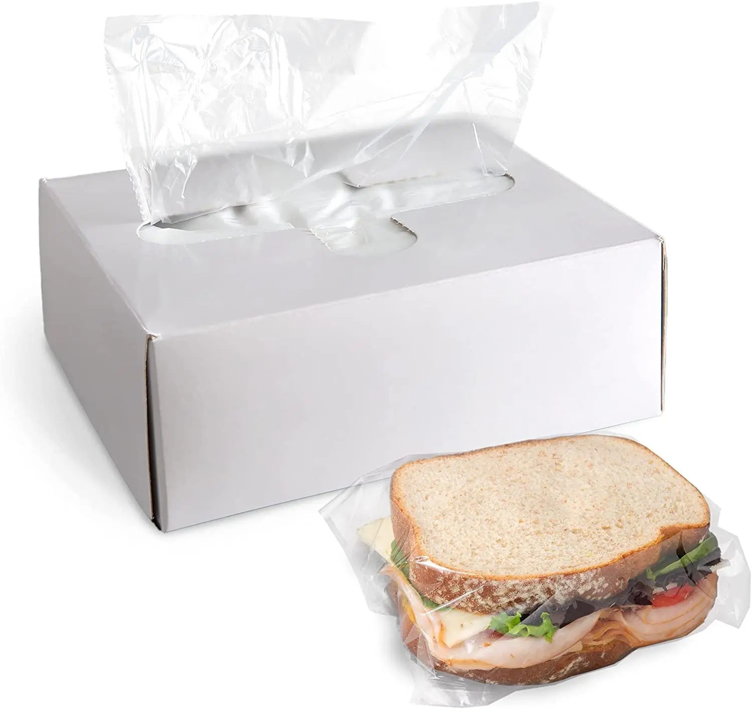 Buy Clear Plastic Sandwich Bags 6.75" x 6.75" /w Flip Top