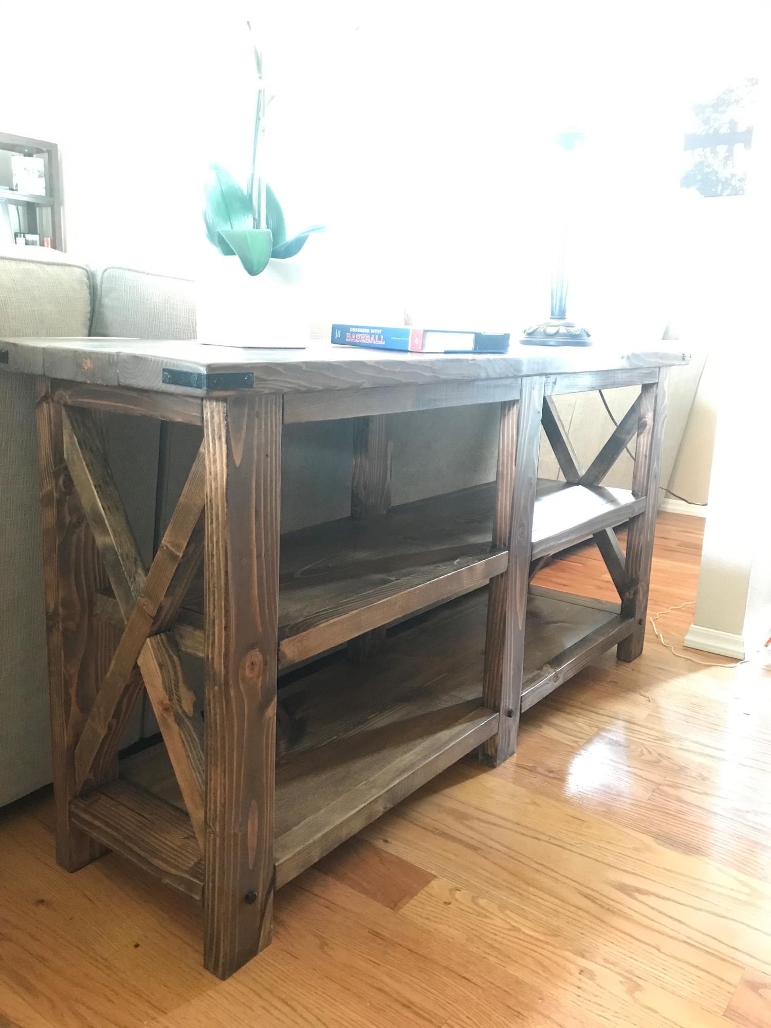 Rustic Sofa Table Ana White