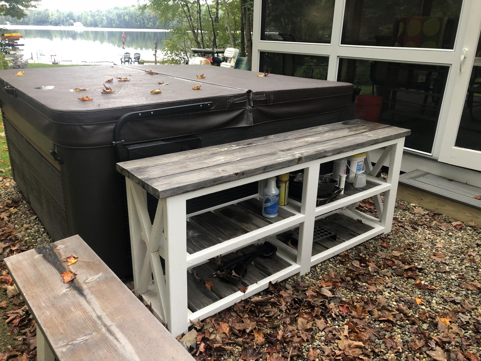 Outdoor Hot Tub Table Ana White