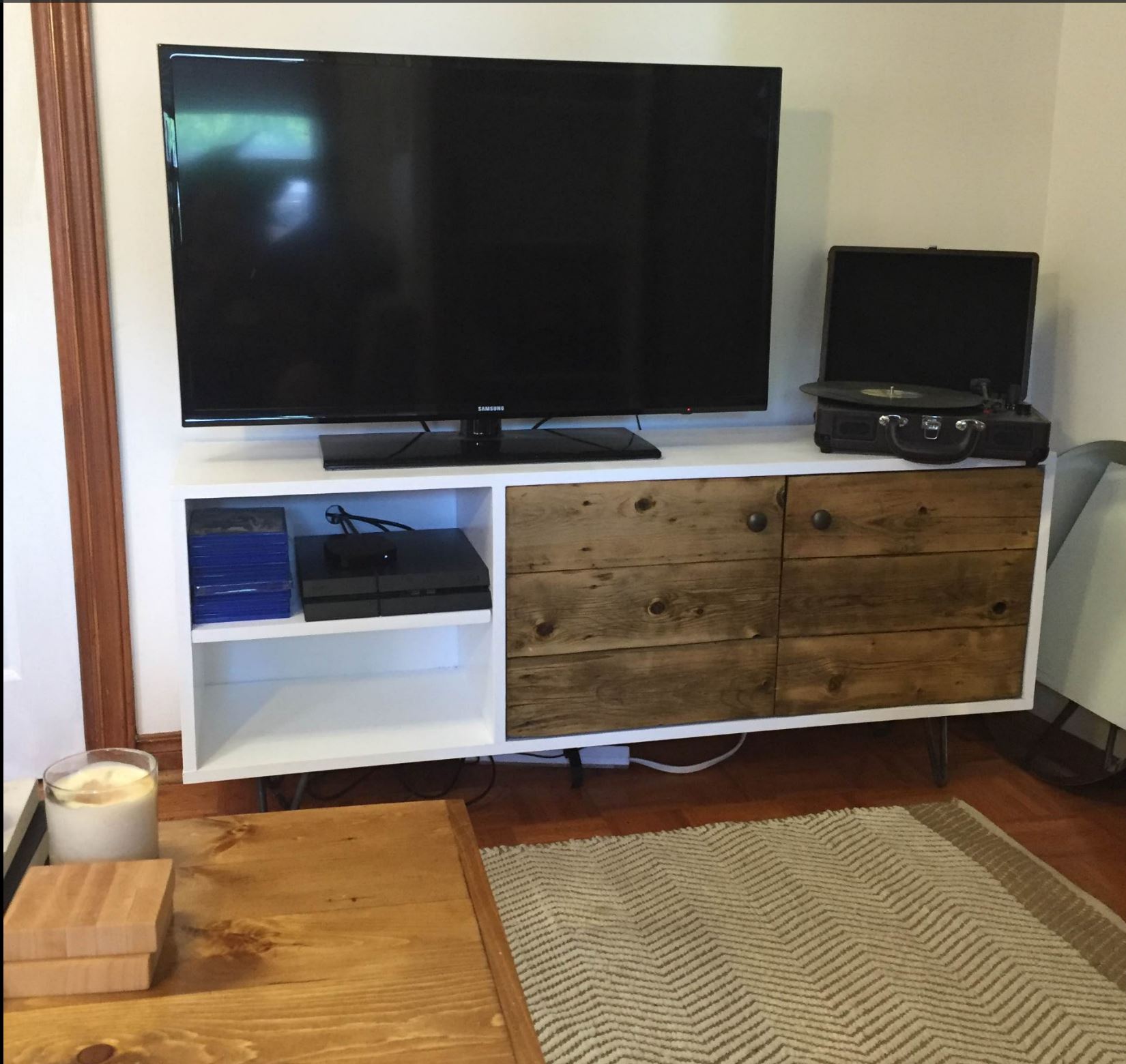 Long Modern Media Console or Entertainment Center Ana White
