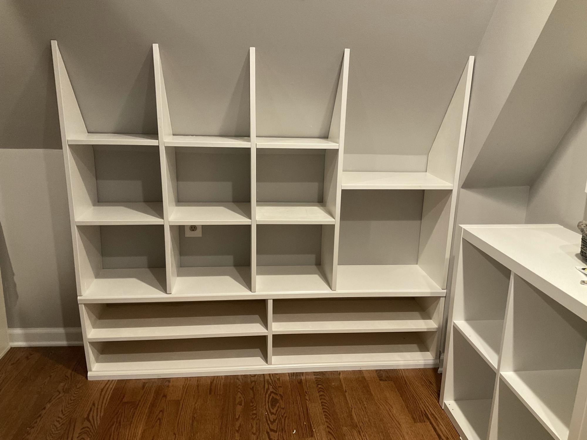Closet shelving for sloped ceiling. Ana White