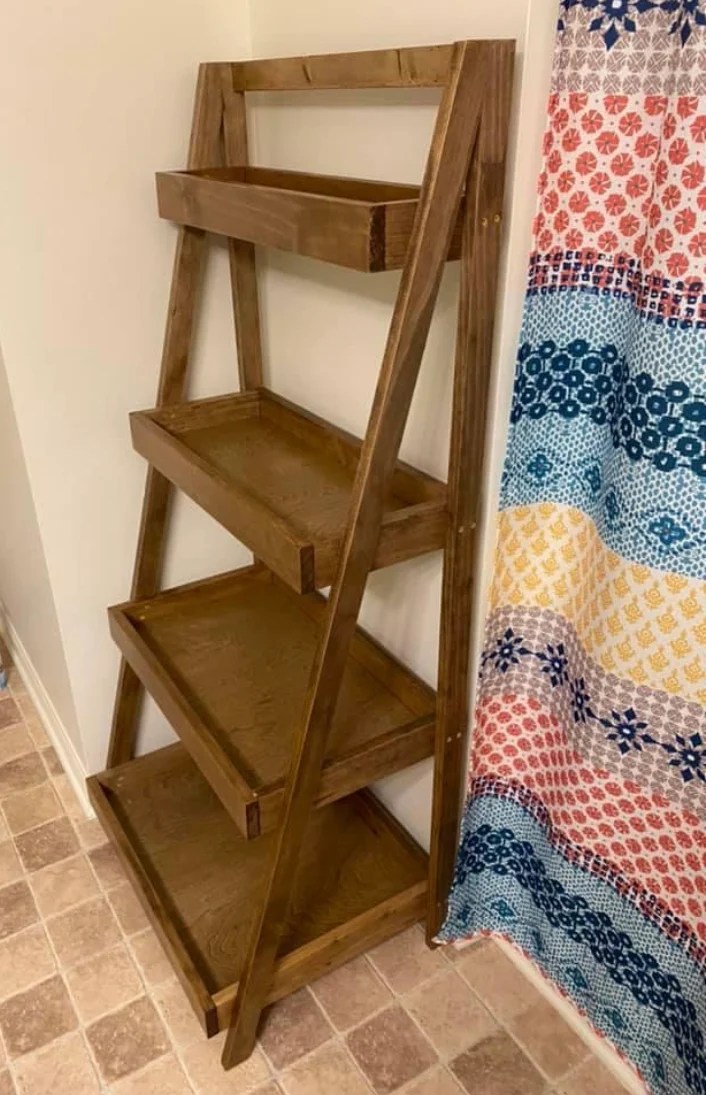 Painter’s ladder shelf Ana White