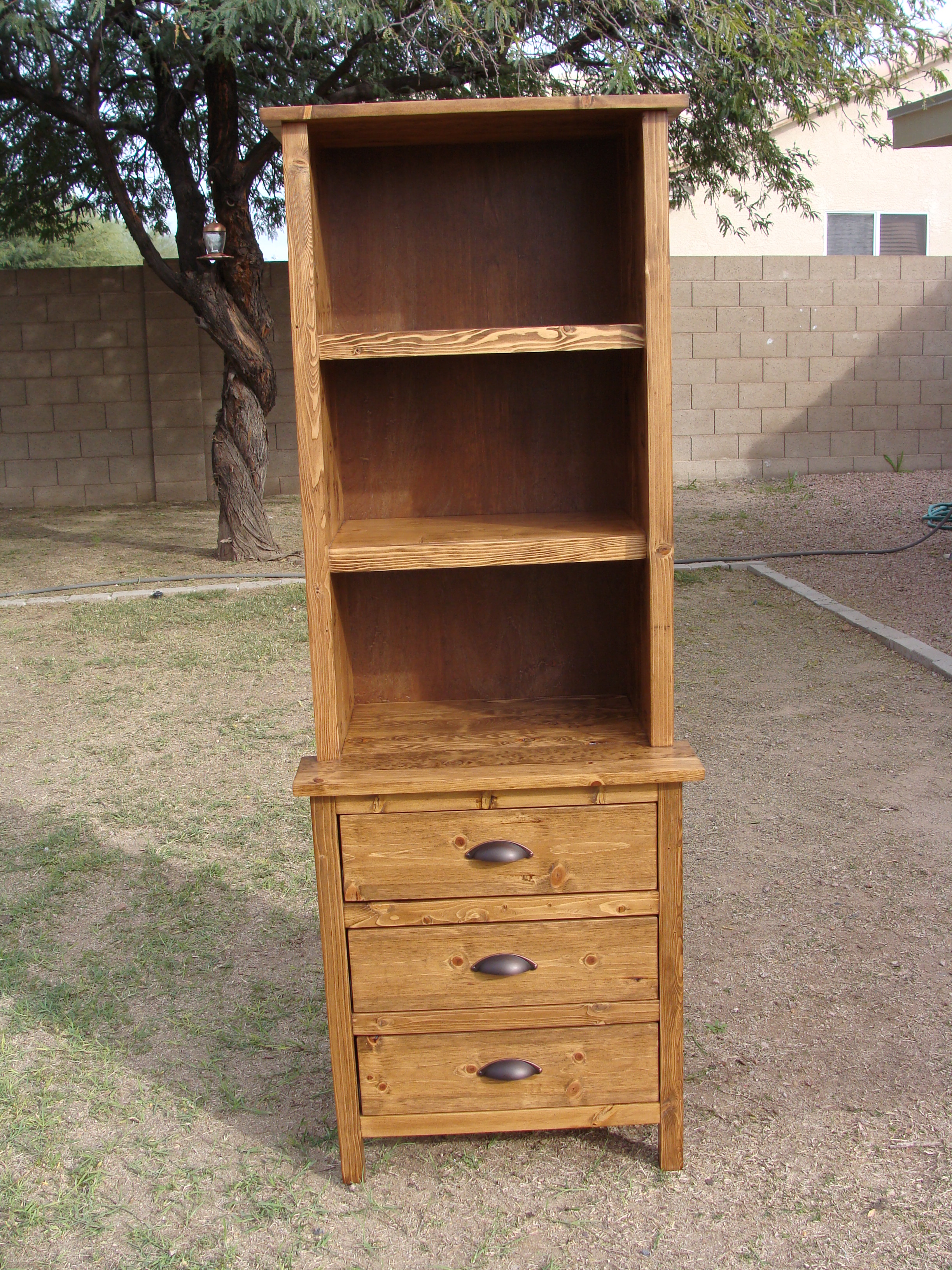 Modified Reclaimed Wood Look Bedside TableNow With Hutch Ana White