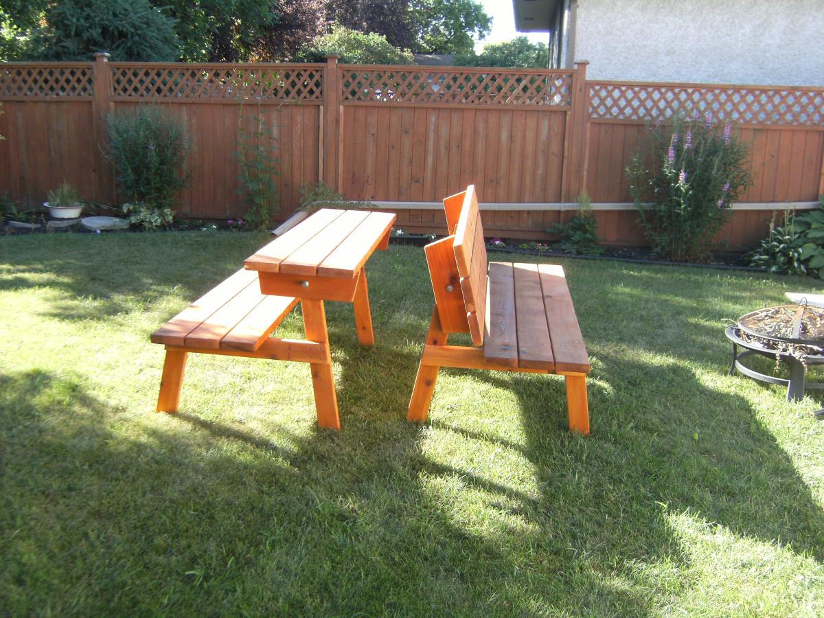 Benches that Convert to Picnic Tables Ana White