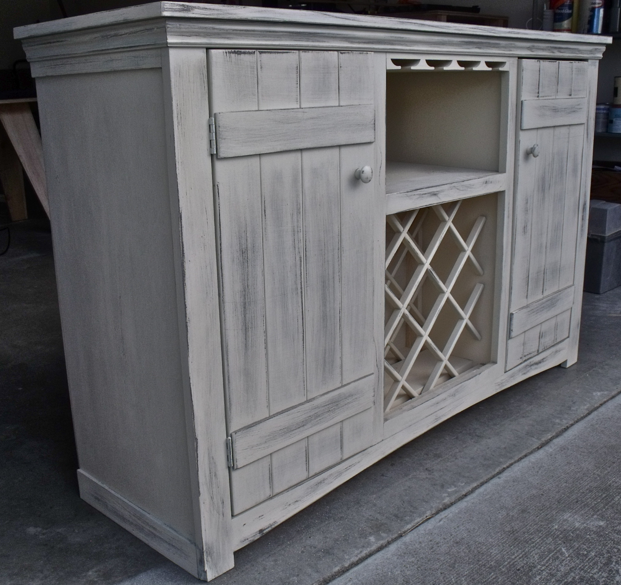 Ana White Farmhouse Wine Buffet DIY Projects