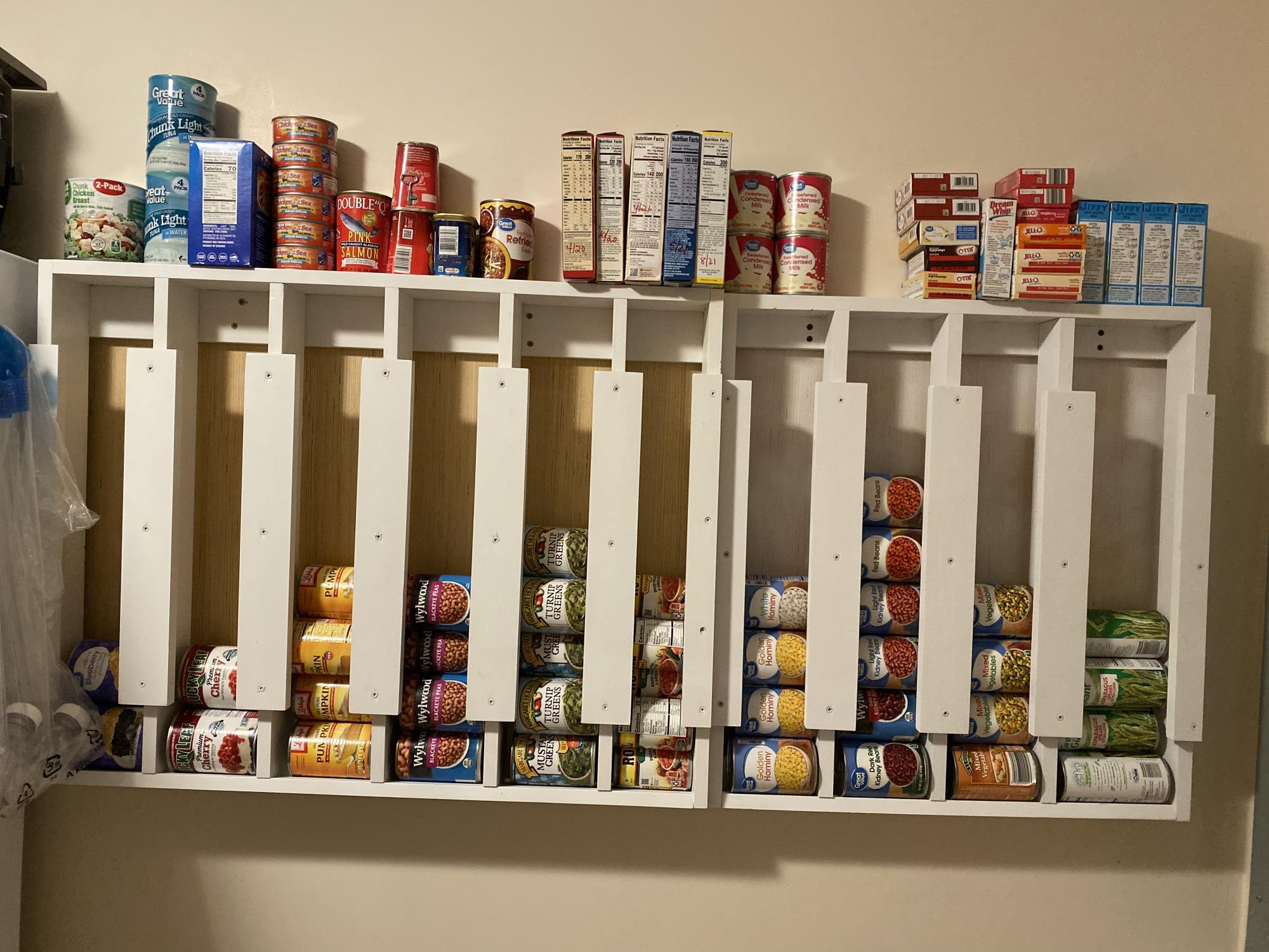 Wall mounted can organizer Ana White