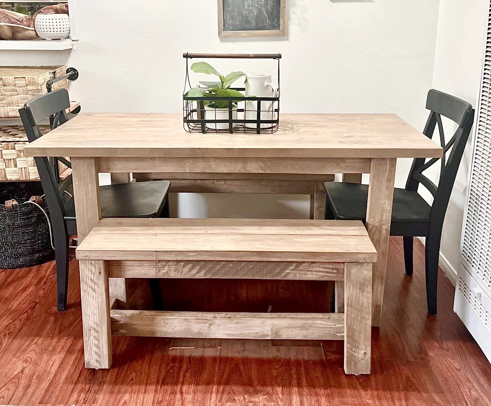 Small Farmhouse Table and Benches Ana White