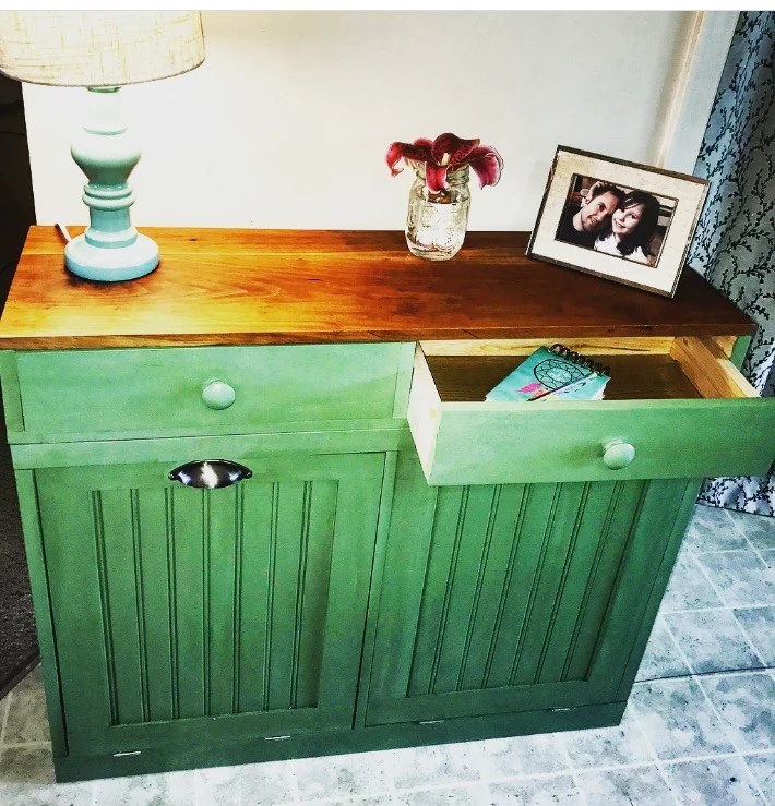 Double trash bin with drawers Ana White