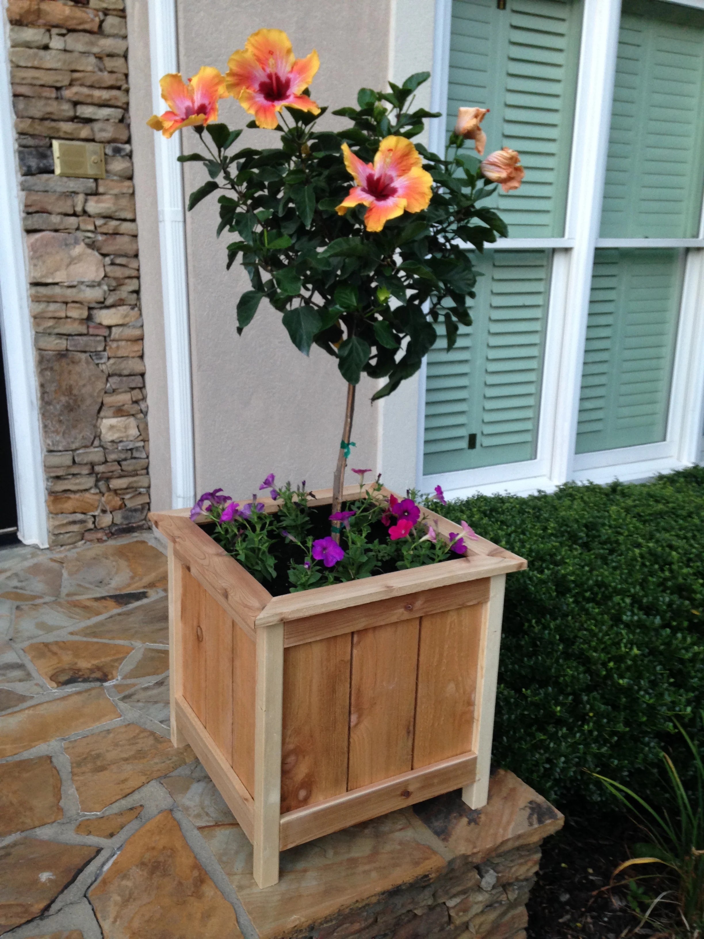 Natural Finish Cedar Planter Ana White