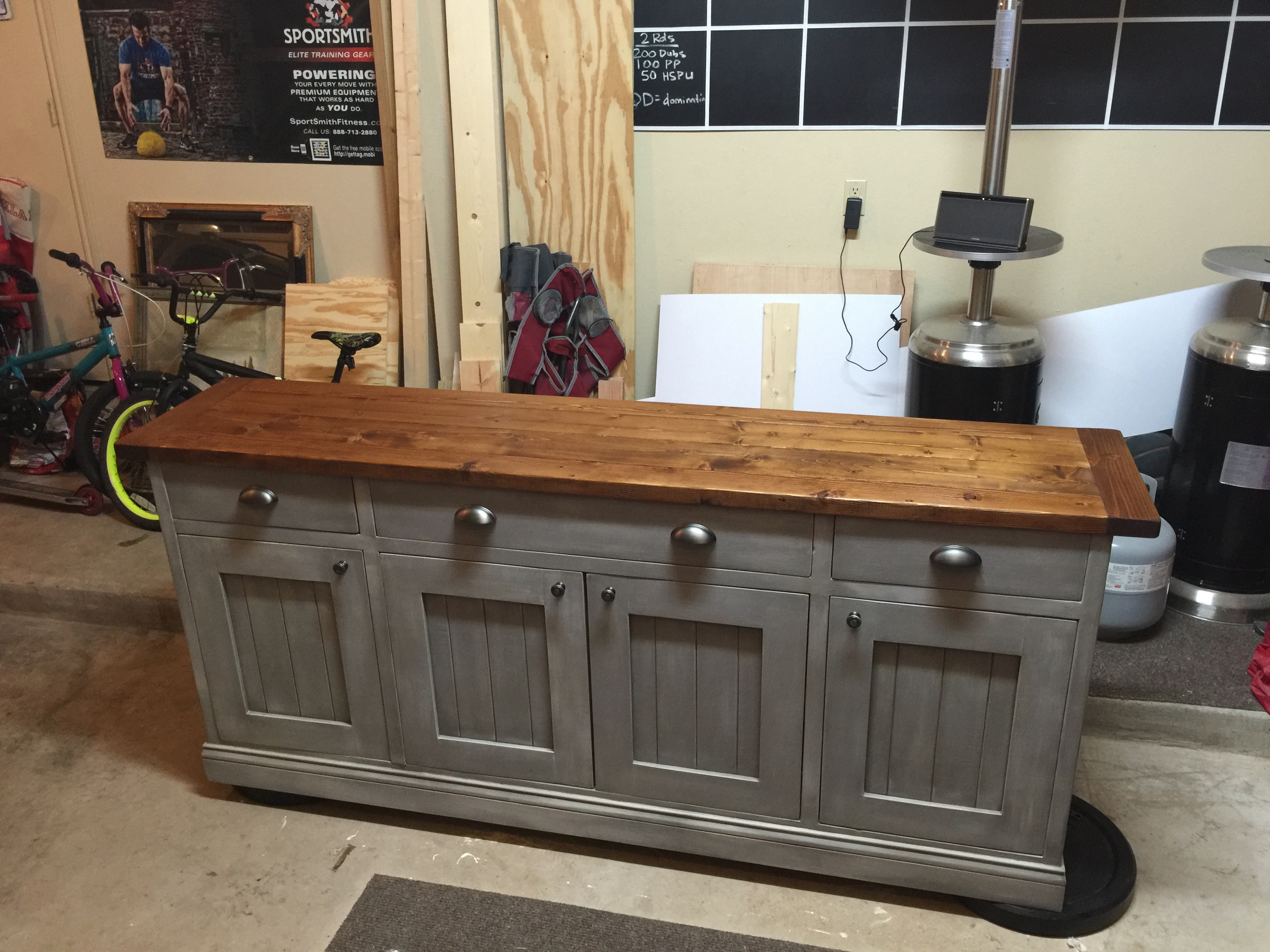 Planked Wood Sideboard Ana White