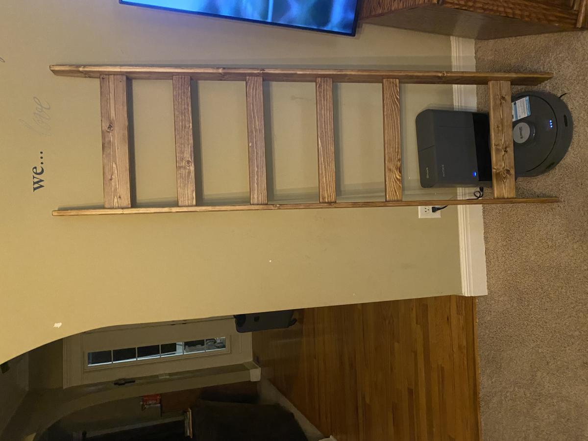 Ladder blanket rack Ana White